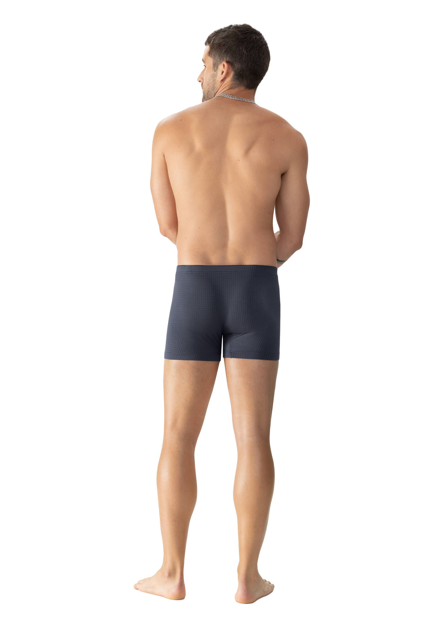 mey| Herren Shorty Serie Blue Check