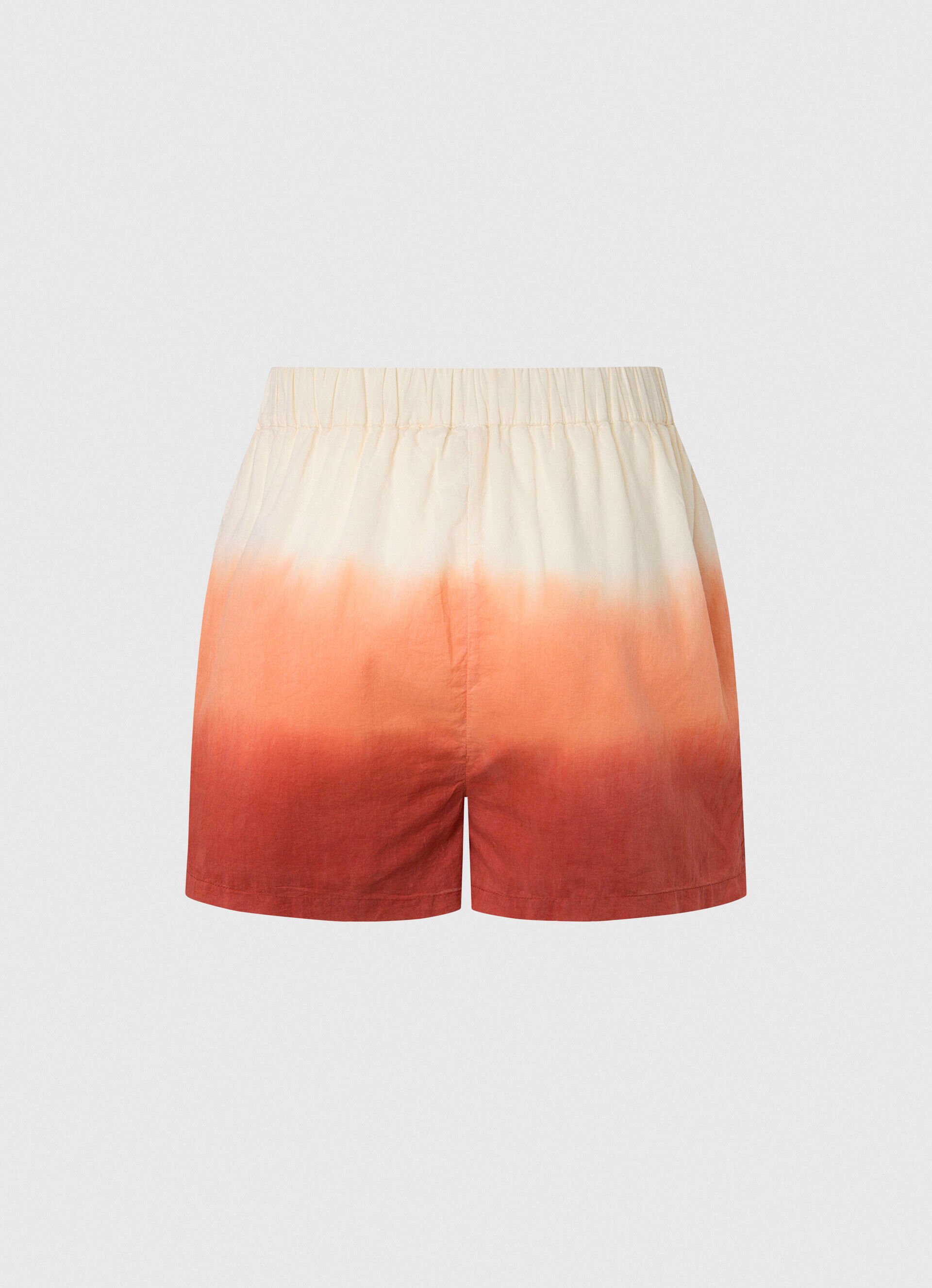 Shorts de algodão com efeito degradê - multicolorido