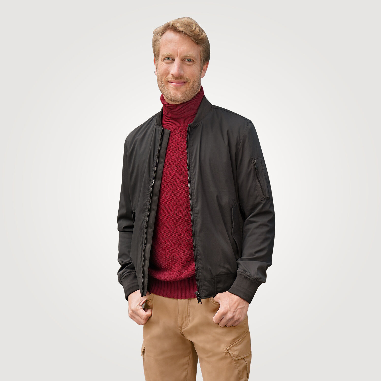 Stretch Blouson in leichter Qualität