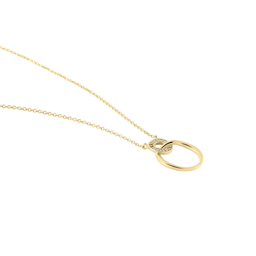 Collier Plaqué Or Essia Oxydes De Zirconium