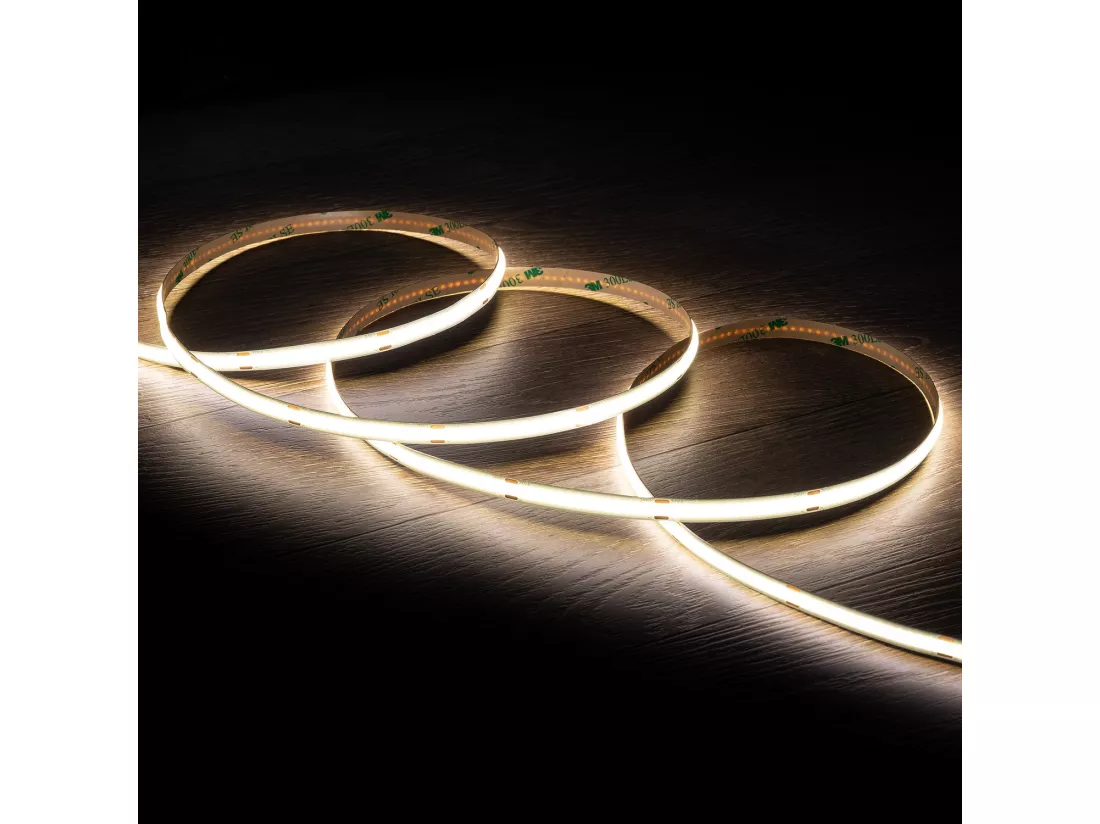 Bobine Ruban LED COB 24V DC 312 LED/m 20m IP20 Largeur 8mm Coupe tous les 10cm 4000K Blanc neutre