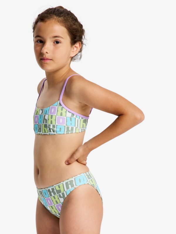 Letter Up Set Ensemble bikini bralette deux pièces Vert Filles 6-16 ans
