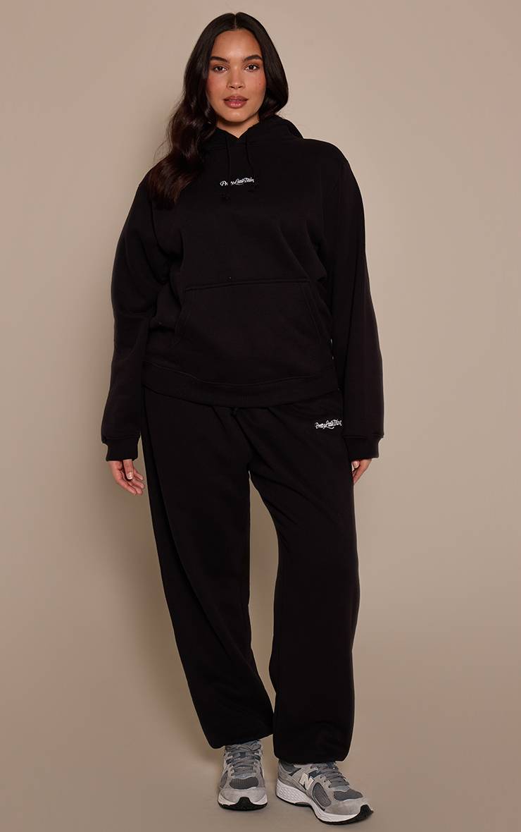 Noir Jogging PrettyLittleThing Plus Basic