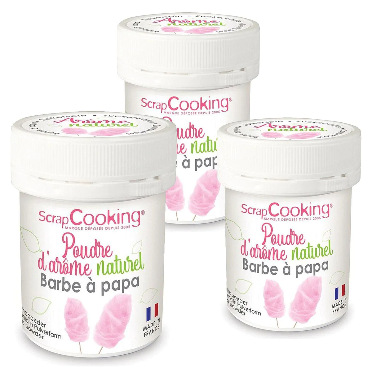 Arôme alimentaire naturel en poudre 45 g - barbe à papa Scrapcooking