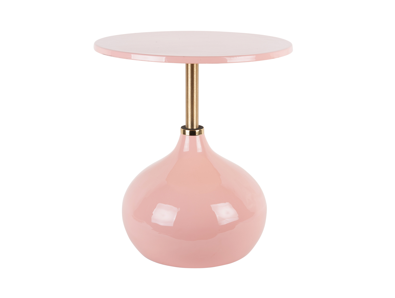 Side table Kensi enamel flamingo pink
