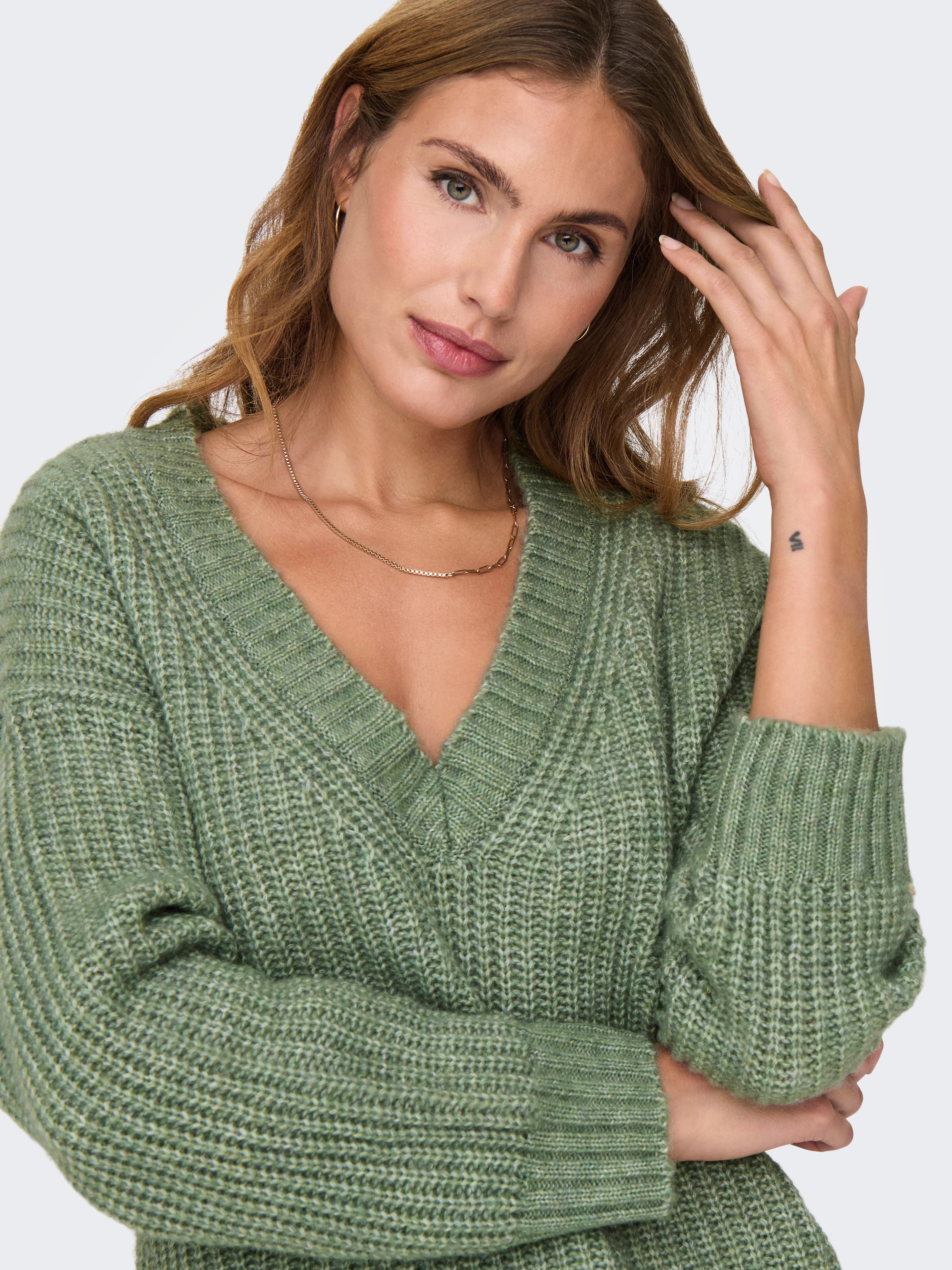 ONLIDA Strickpullover Hedge Green