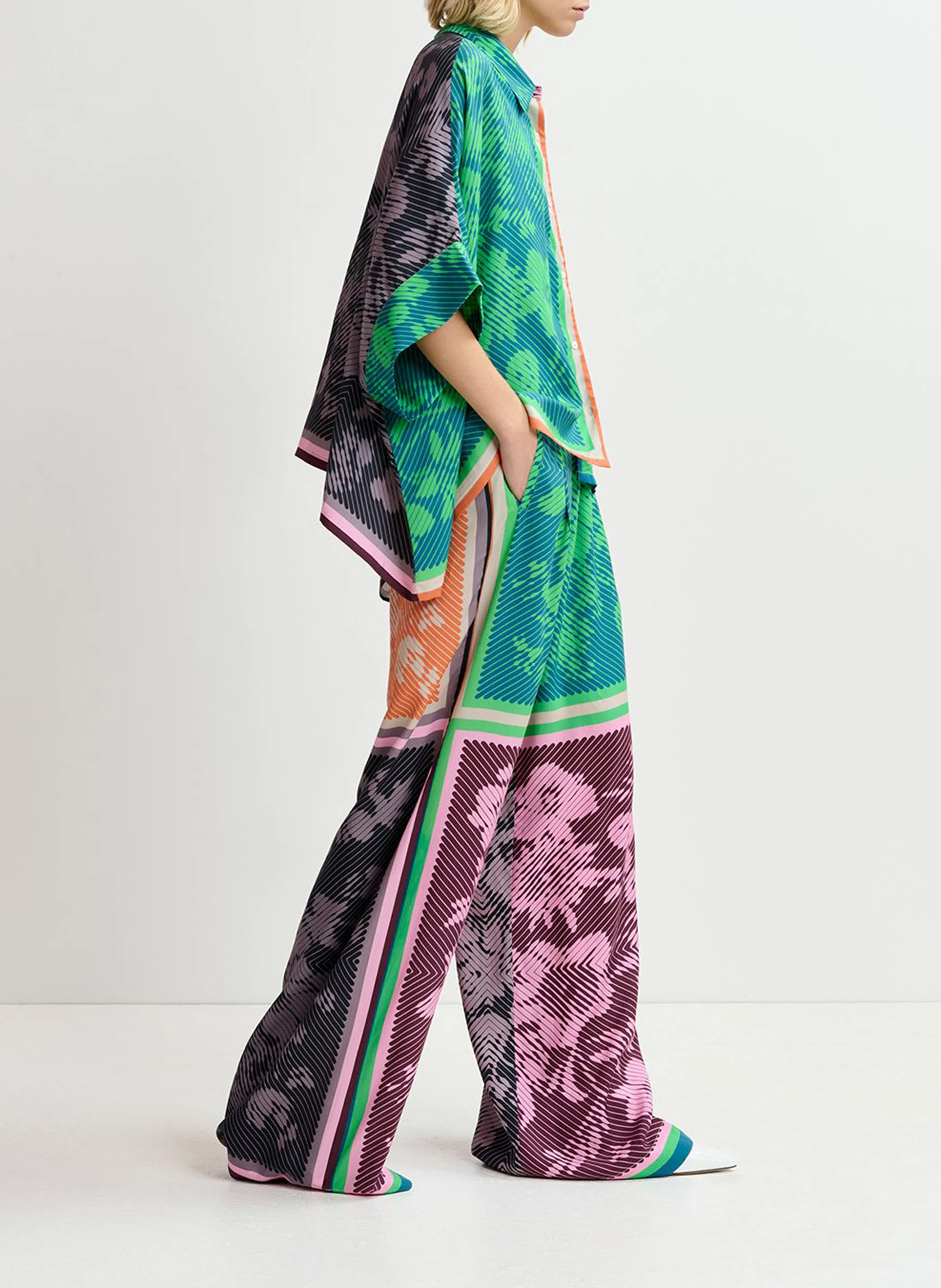 GRETEL - Pantalon large imprimé | Multicolore