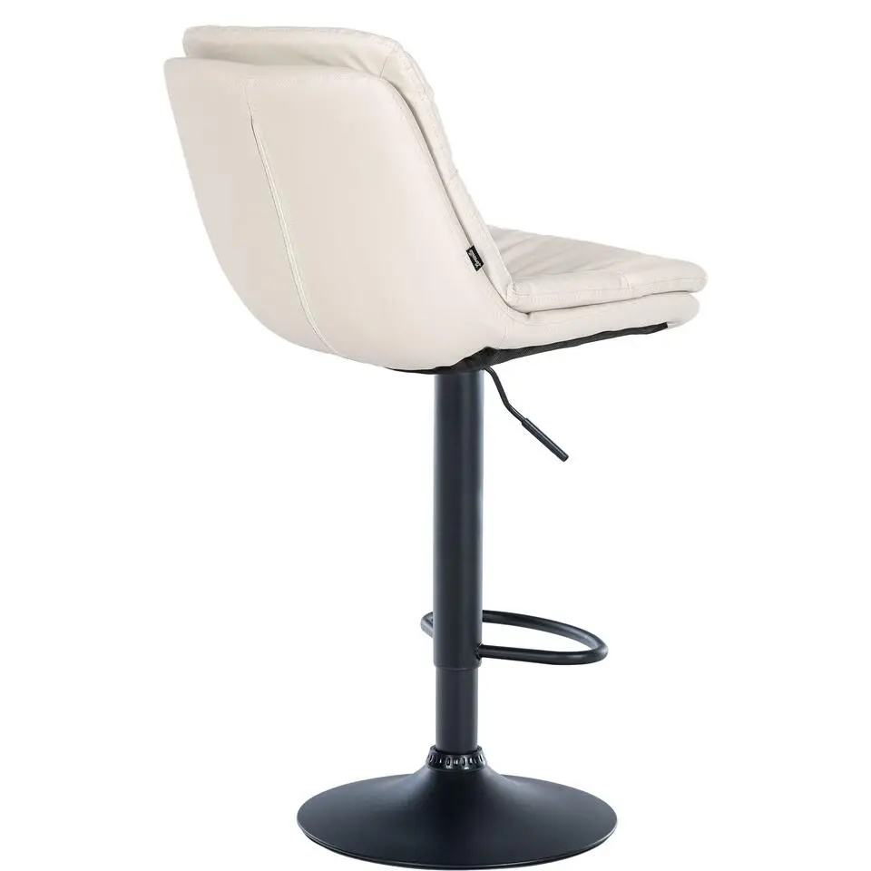 CLP Barkruk Laurel zwart Frame - Kunstleer - wit