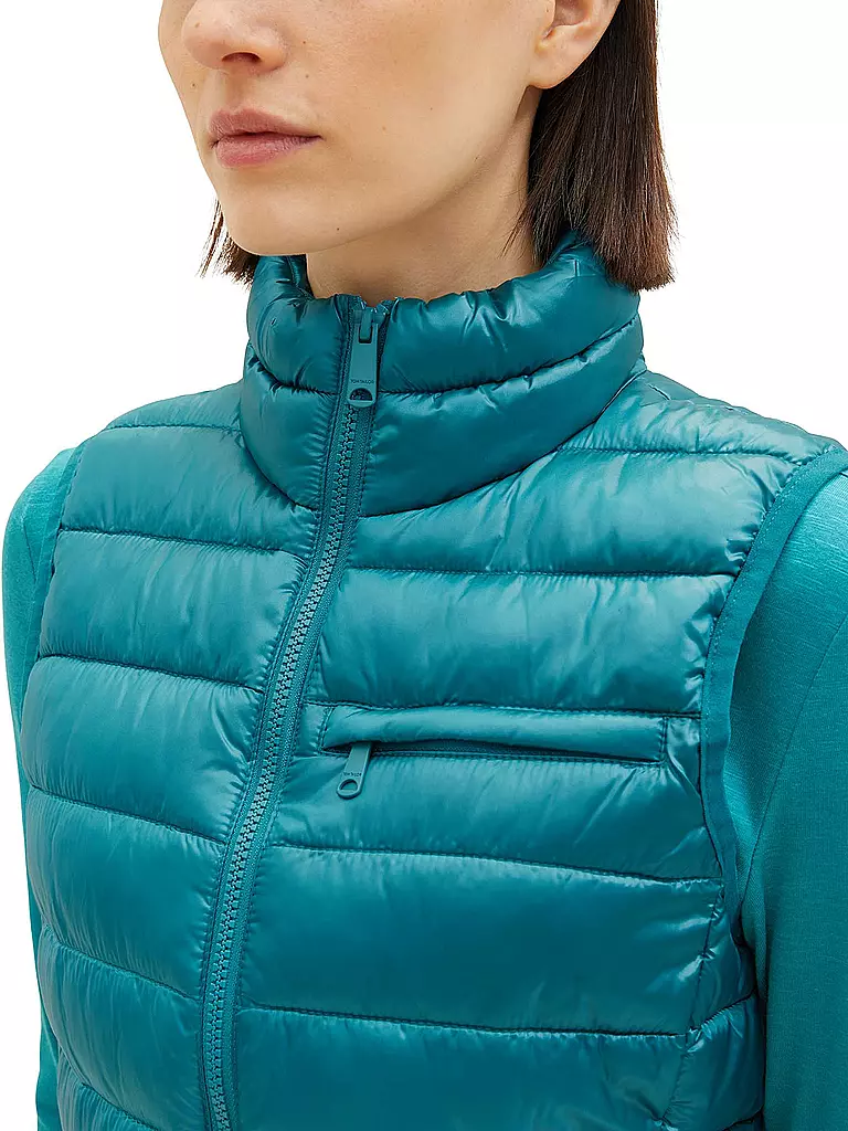 TOM TAILOR Steppgilet grün