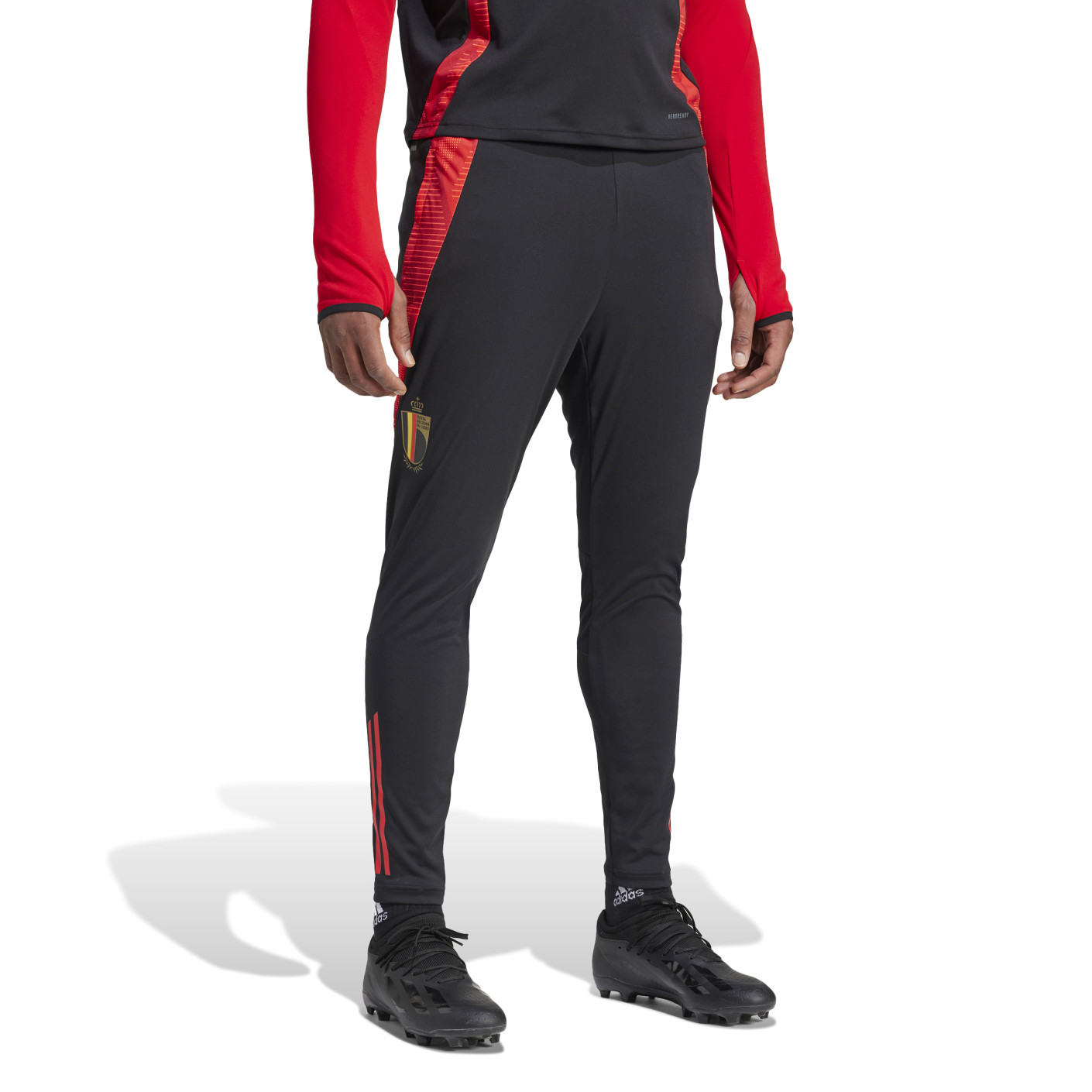 Adidas België Trainingsbroek 2024-2026 Zwart Rood Goud