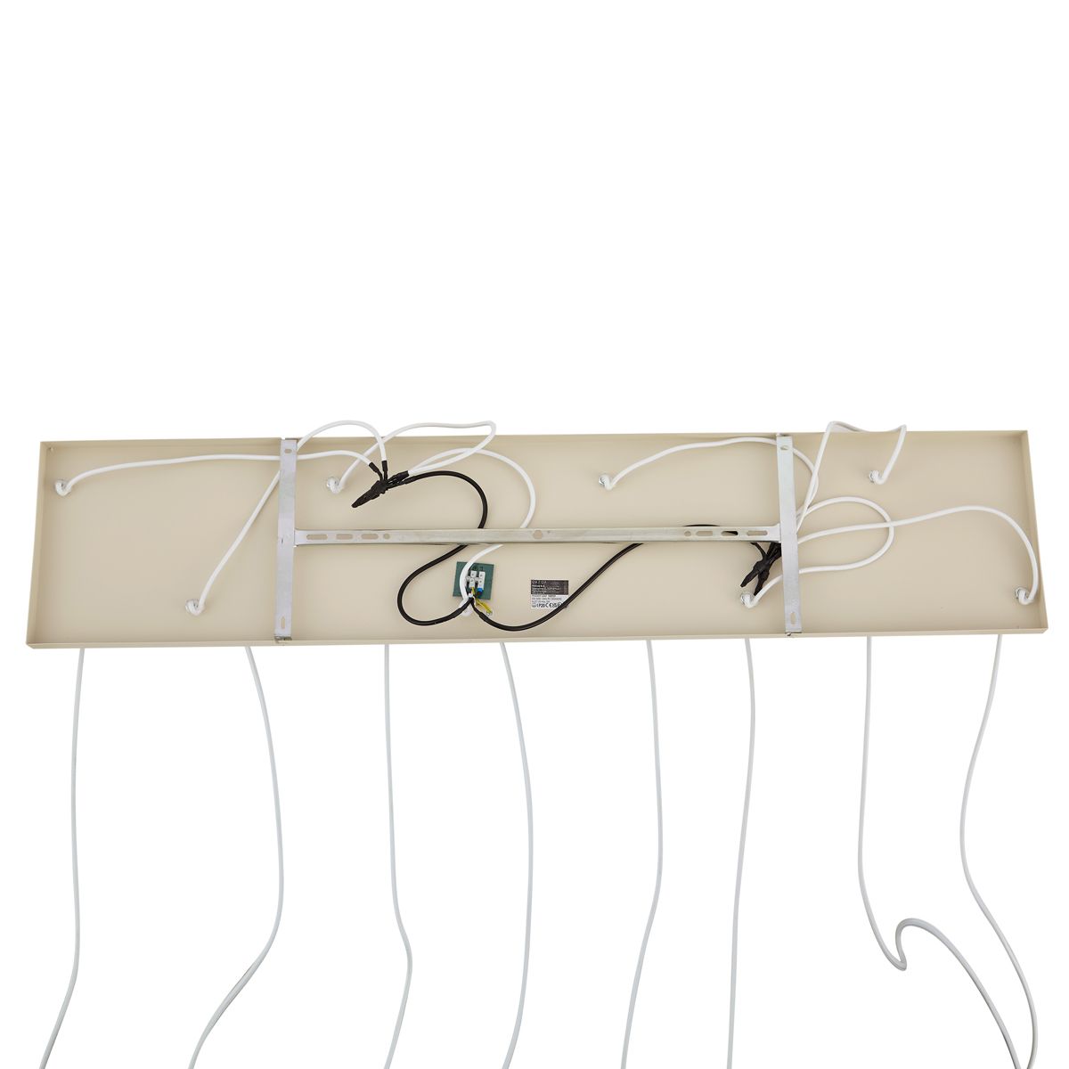 Art Deco hanglamp beige met wit glas 8-lichts - Sandra