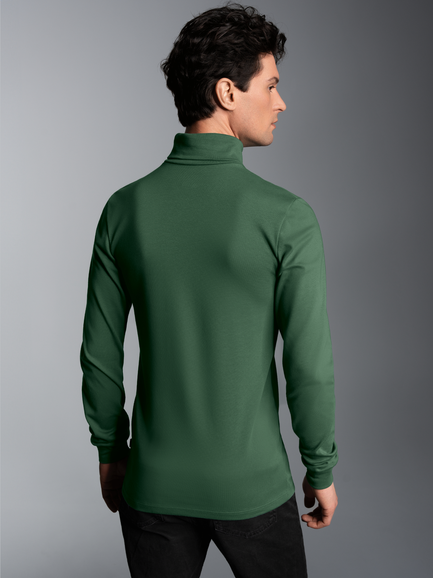 Langarm Ski- und Sport-Rollkragenpullover Efeu
