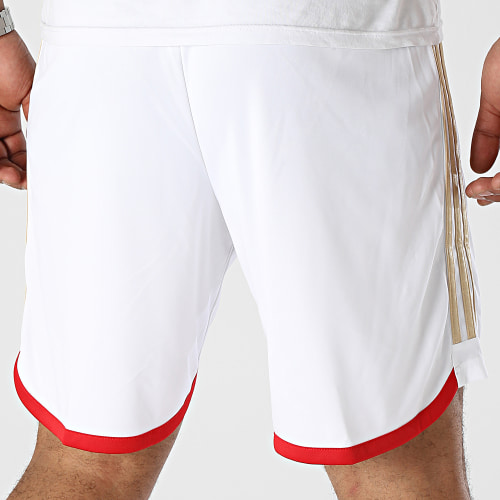 Short Jogging A Bandes Arsenal HR6924 Blanc