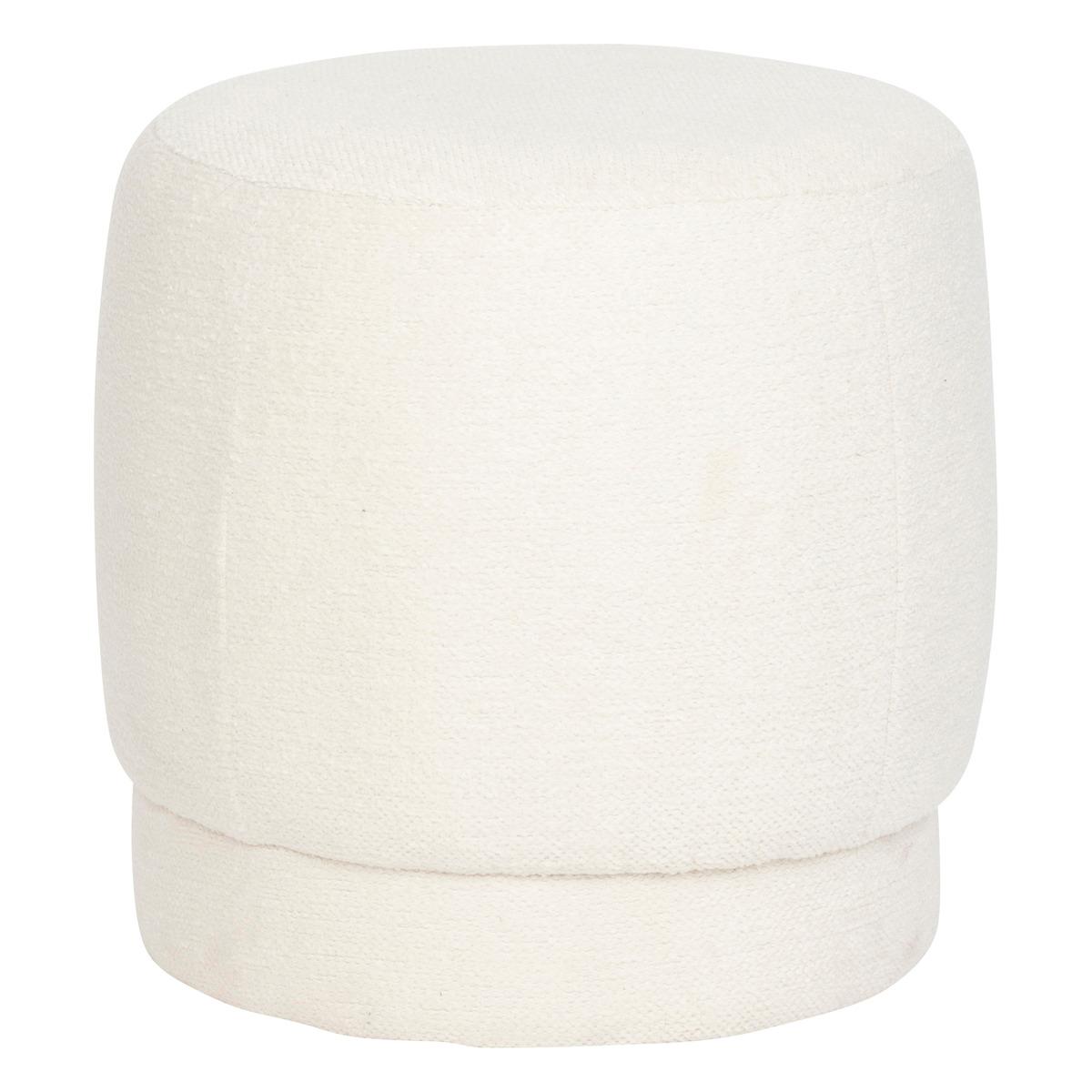 POUF BOUCLETTE AMEA BLANC D.39CM