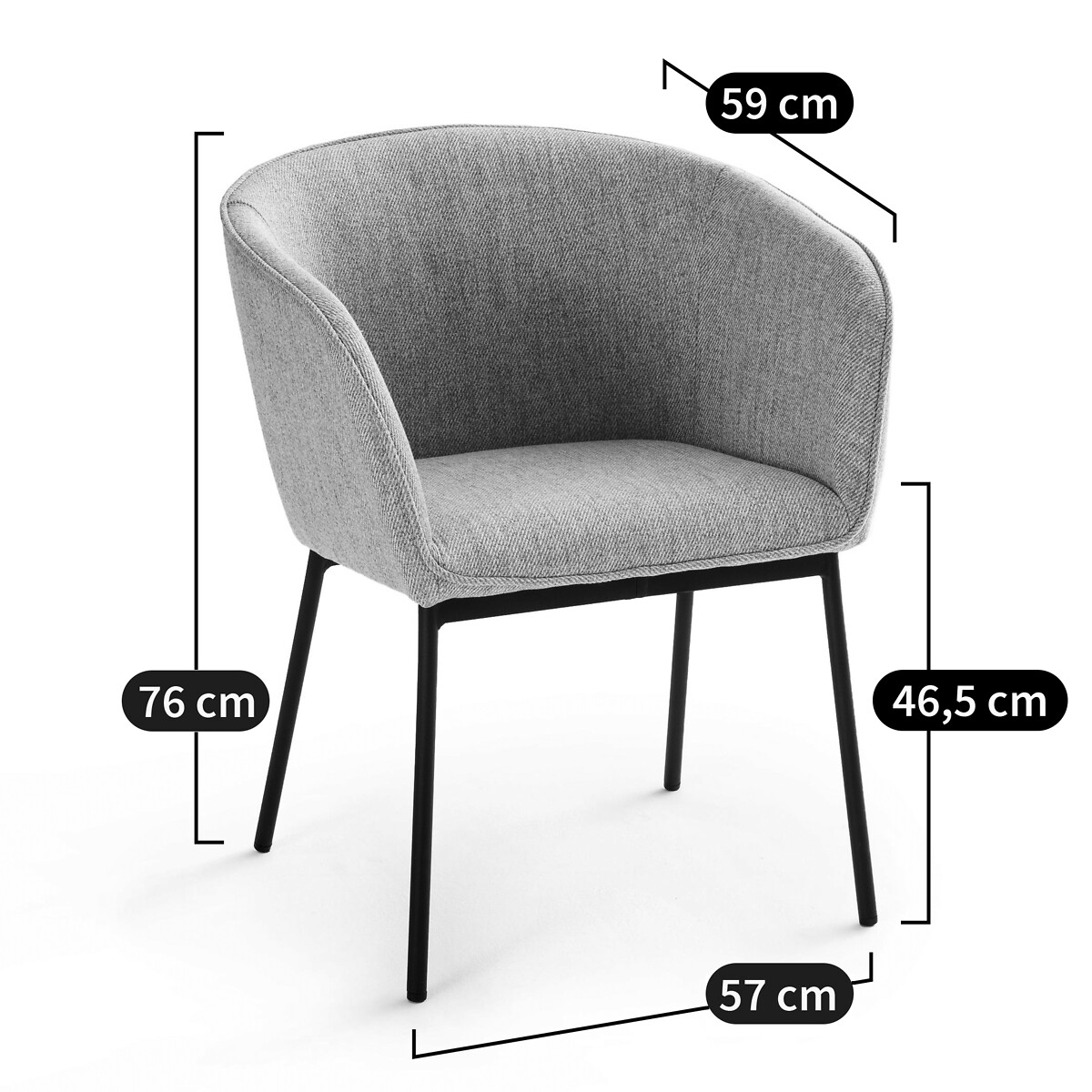LA REDOUTE INTERIEURS<br>Poltrona de mesa, Mitis
