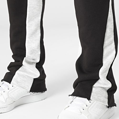 Pantalon Jogging Noir Gris Chiné
