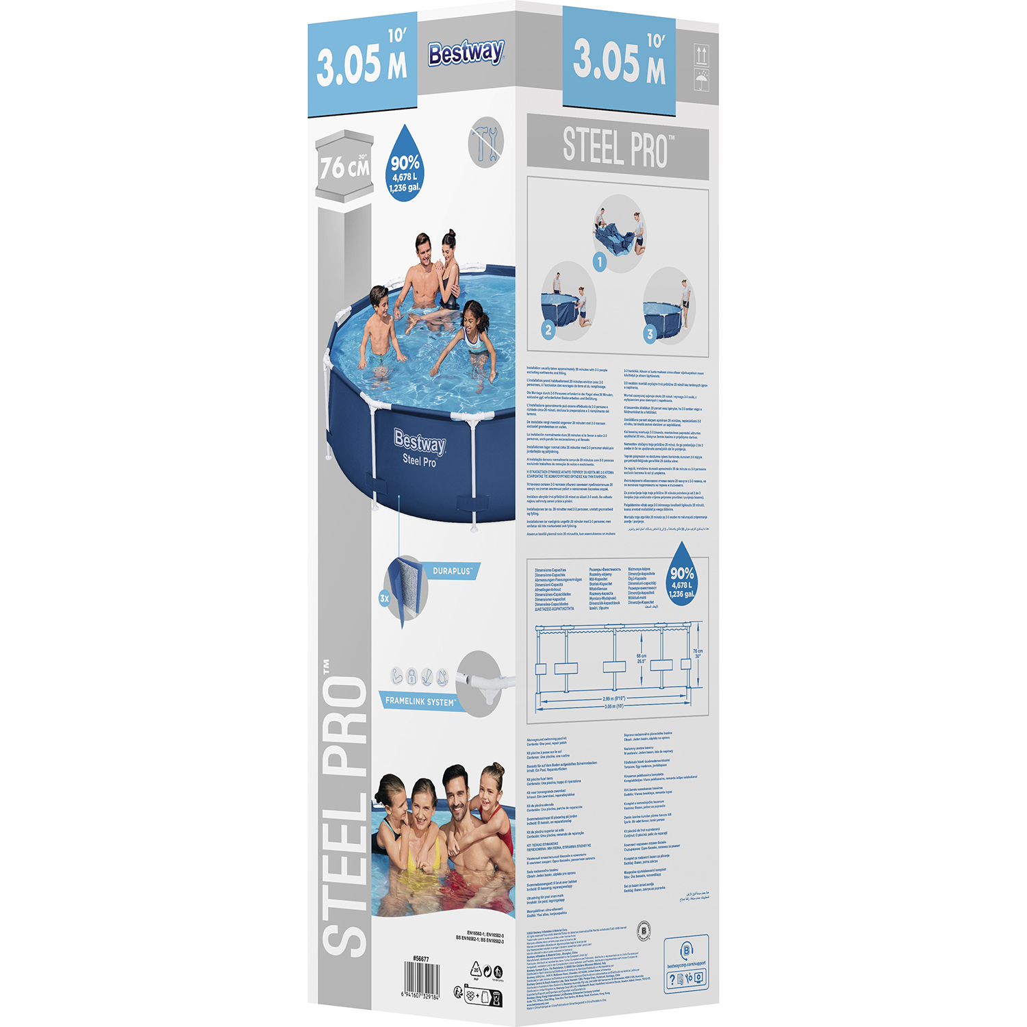 Piscina Bestway Steel Pro 305 cm