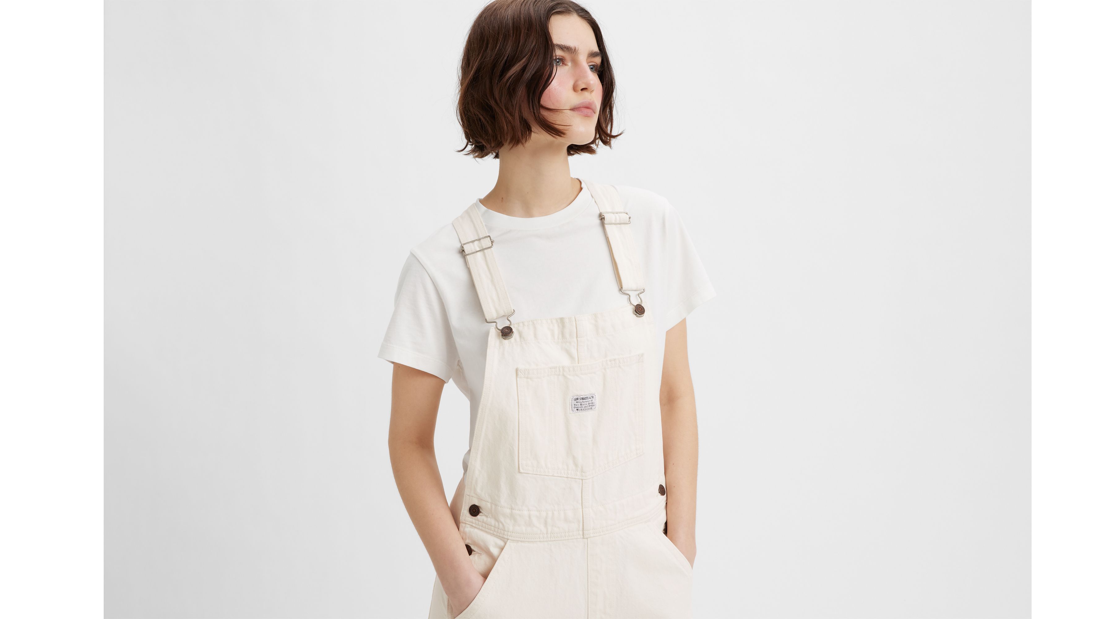Salopette Baggy Highwater - Barely Freezing - Blanc