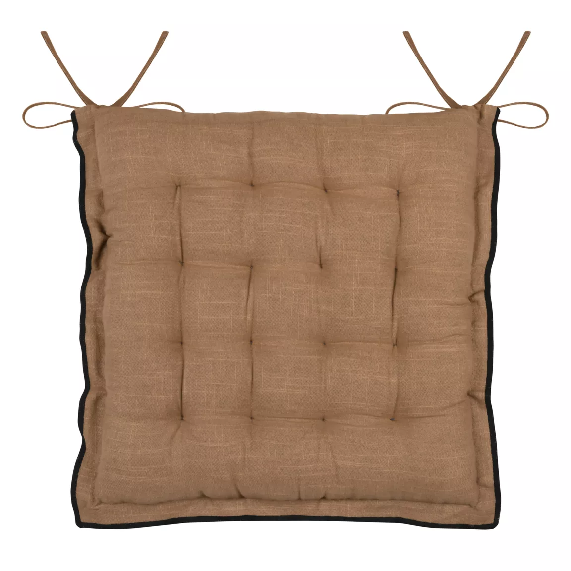 Coussin de chaise carré coton (38 x 38 cm) Helios Camel
