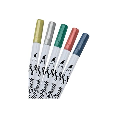 Online Calli.Brush - 5 Stylos pinceaux à double embout - couleurs assorties