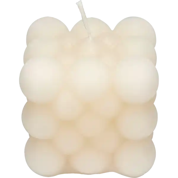 Bubble Kerze Taupe / creme