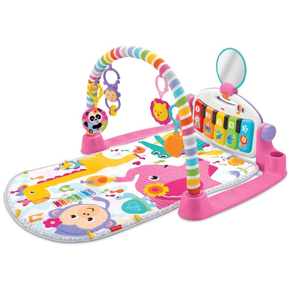 Fisher-Price Deluxe Kick & Play Piano Baby-Spielmatte Rosa