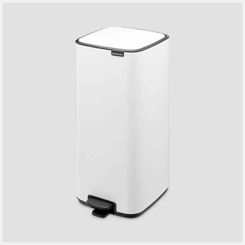 Bo Pedaalemmer, 30 liter, stil sluitend, kunststof binnenemmer - White