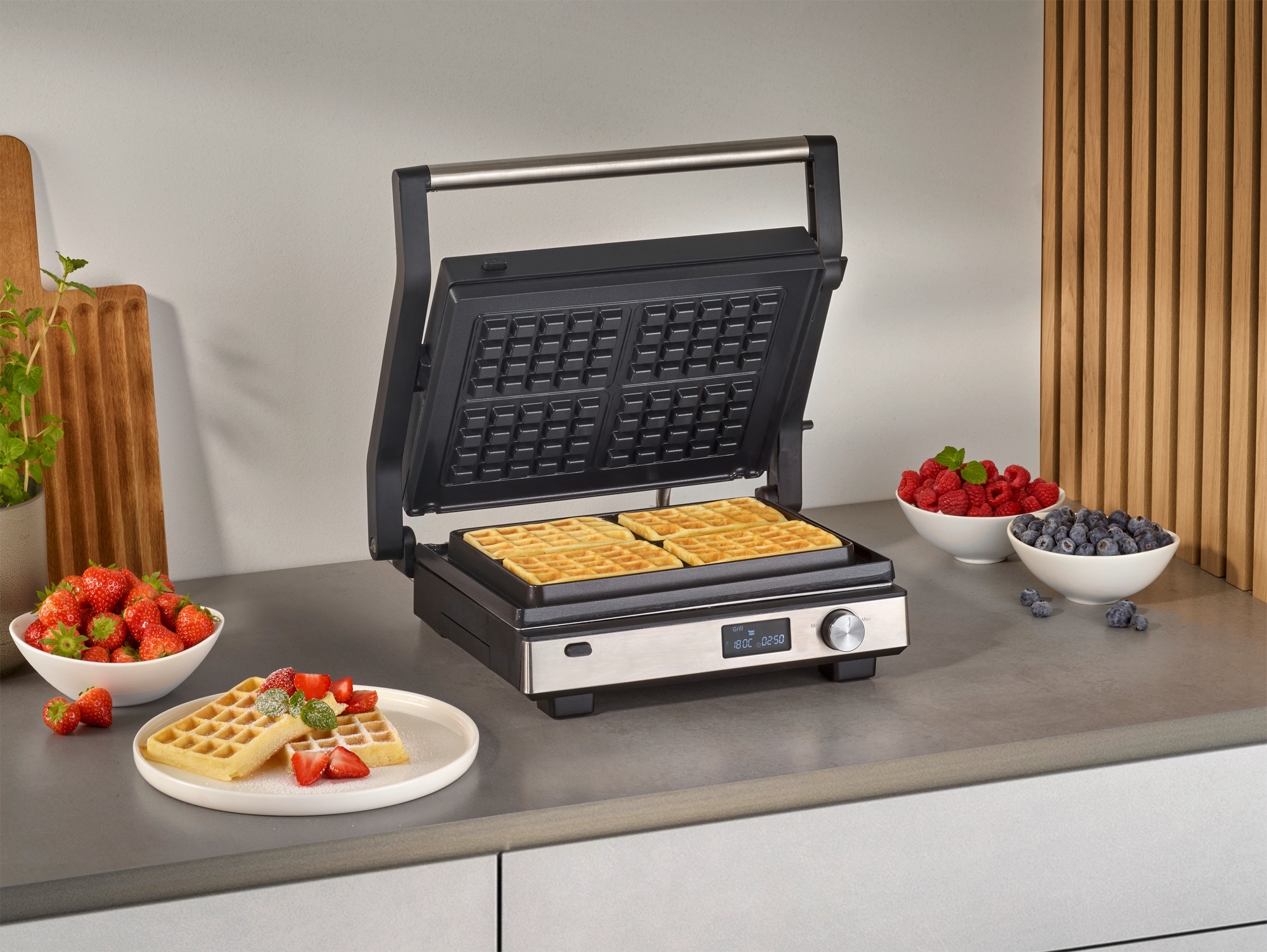 Severin KG 2380 Seveni Flex Multi-Kontaktgrill 3 in 1 2000 W schwarz