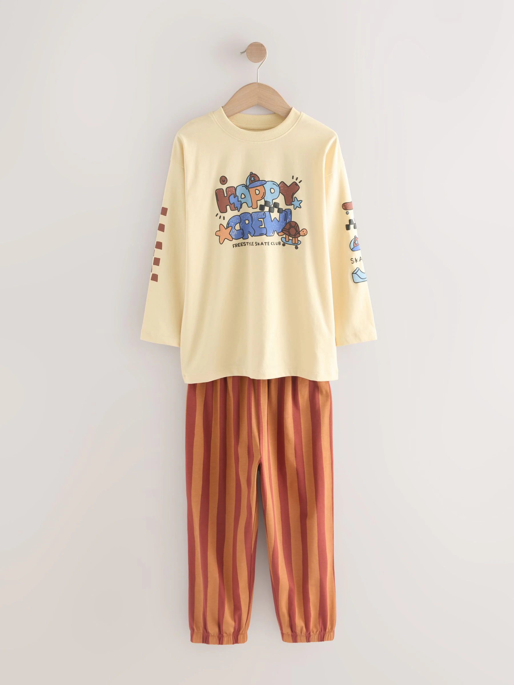 Blauw/bruin met dinosaurus - Verpakking van 3 oversized pyjama's 3 (9mnd -10jr)