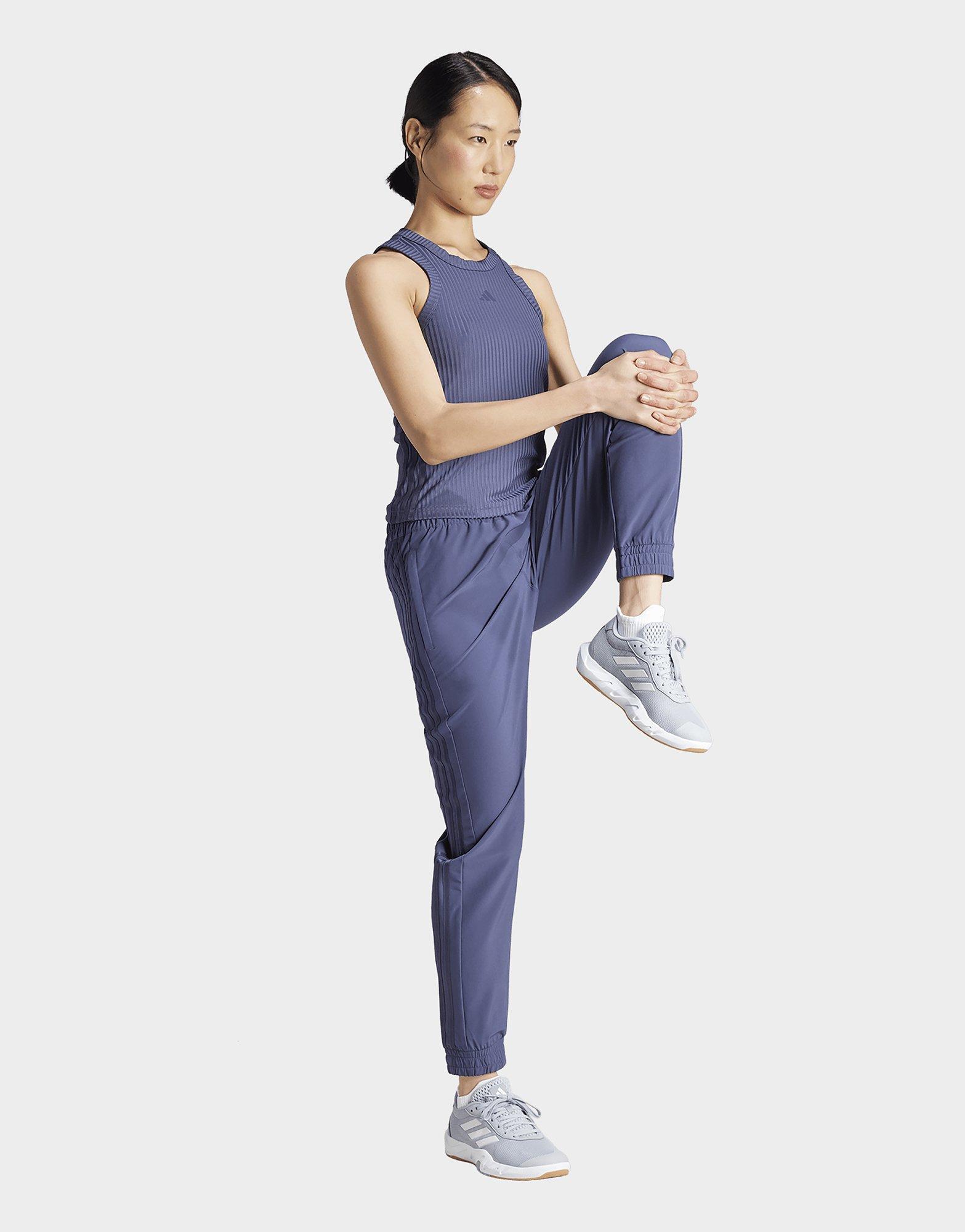 adidas Débardeur bords-côtes 3 bandes ton sur ton All Gym Seasonal