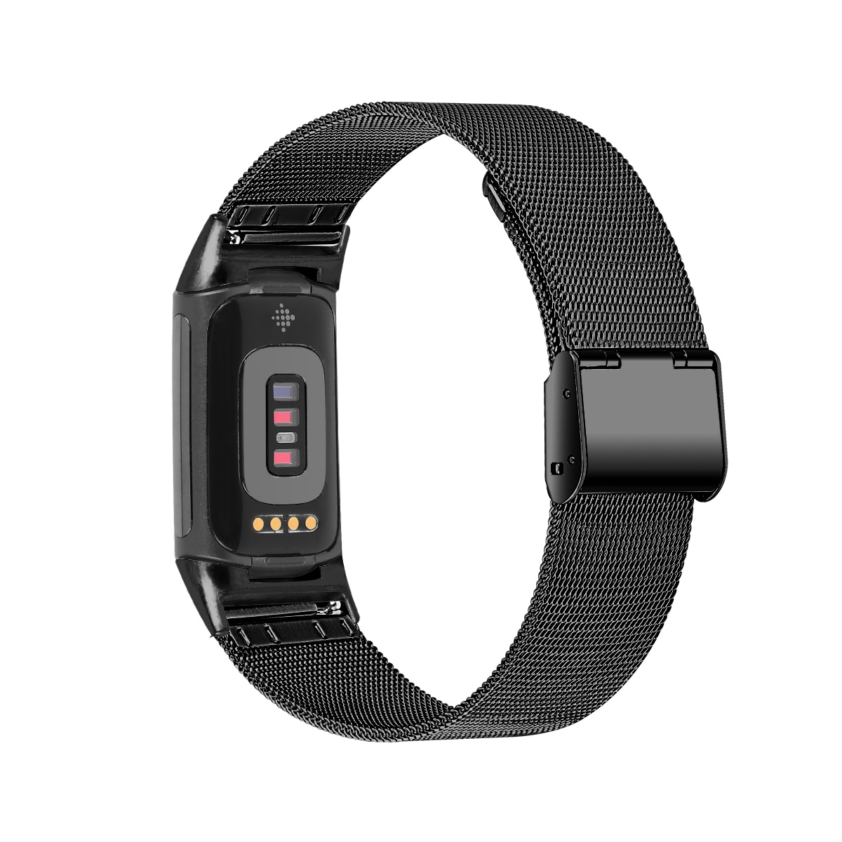 Klokkereim til Fitbit Charge 5 i rustfritt stål, sort