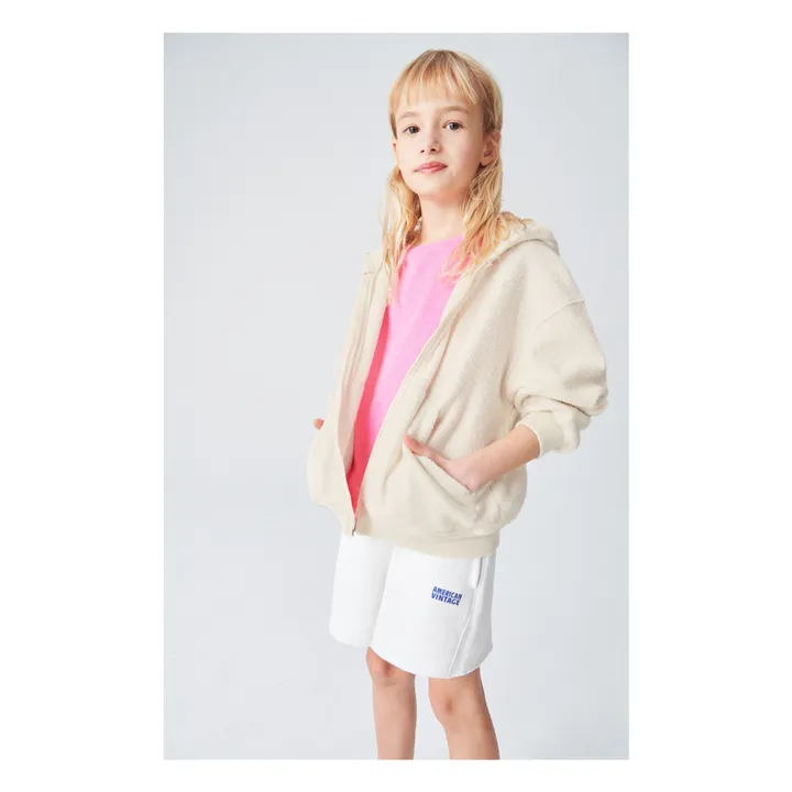 American Vintage Sweat Capuche Zippé Bobypark | Ecru