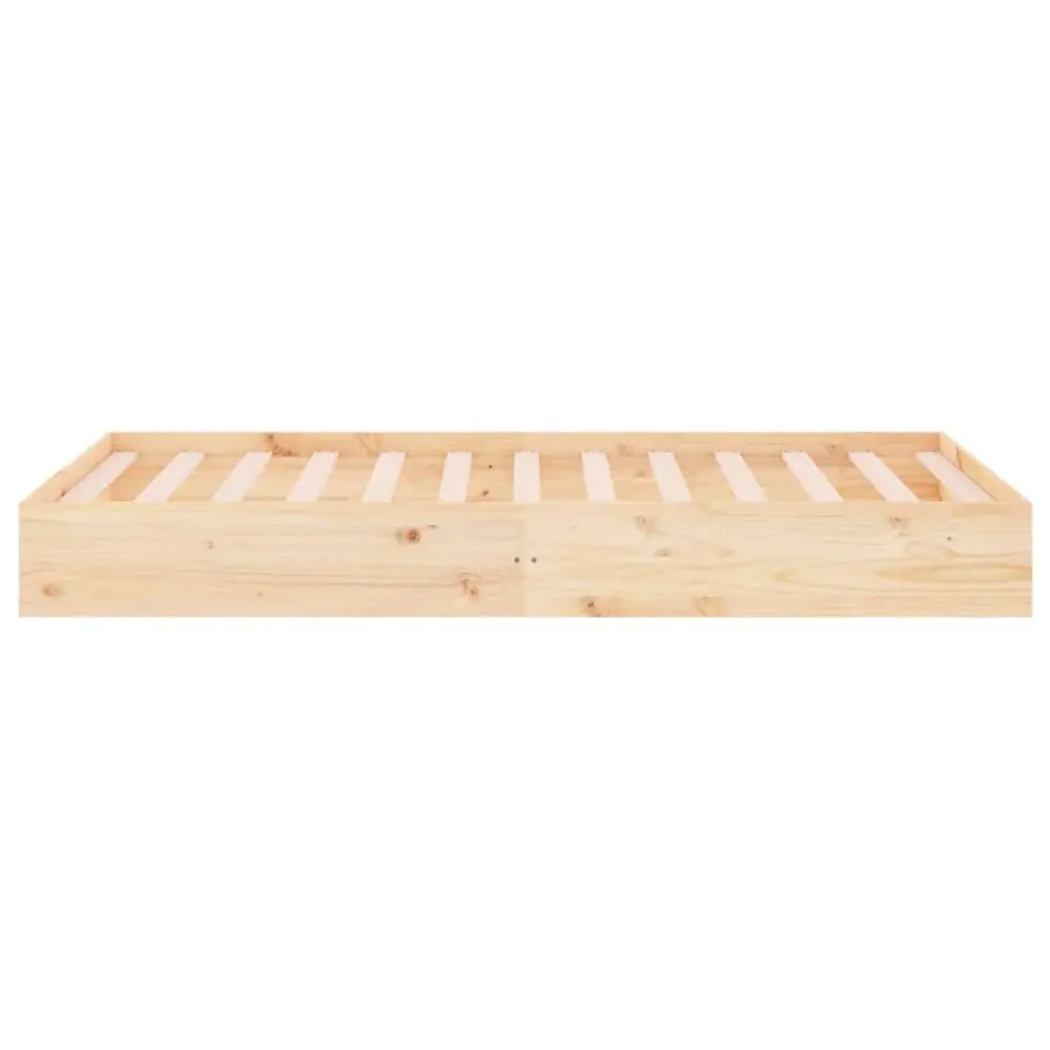 vidaXL - Bed frame pallet met lattenbodem - Naturel- Massief hout - 90x200 cm