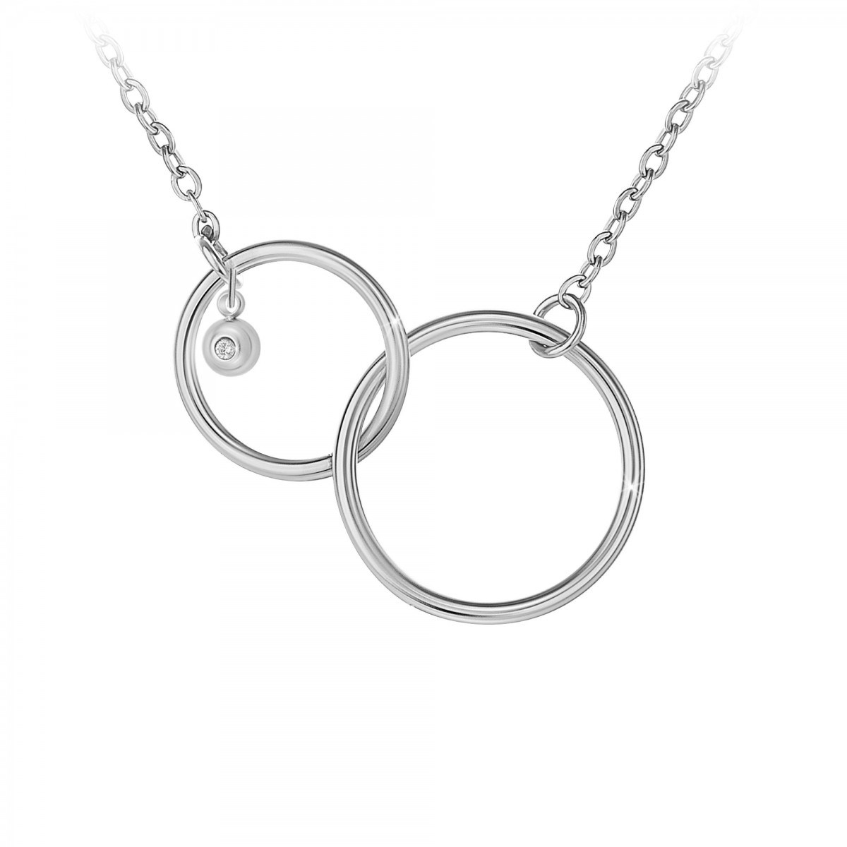 Collier SC Crystal orné d'un véritable diamant blanc