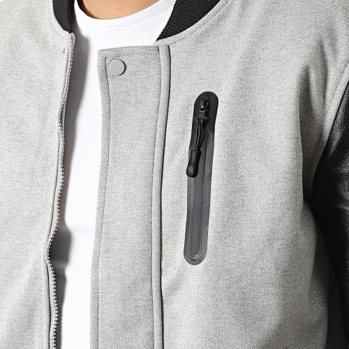 Veste Zippée 3119 Gris Chiné Noir