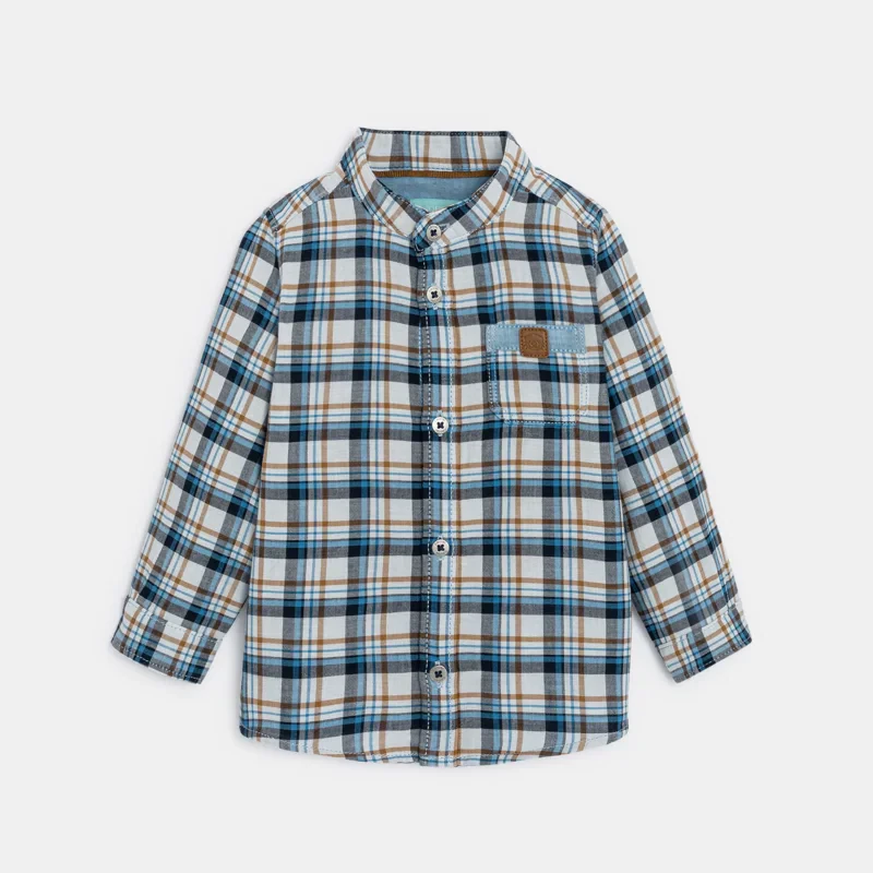 Chemise à carreaux bleu bébé garçon Bleu