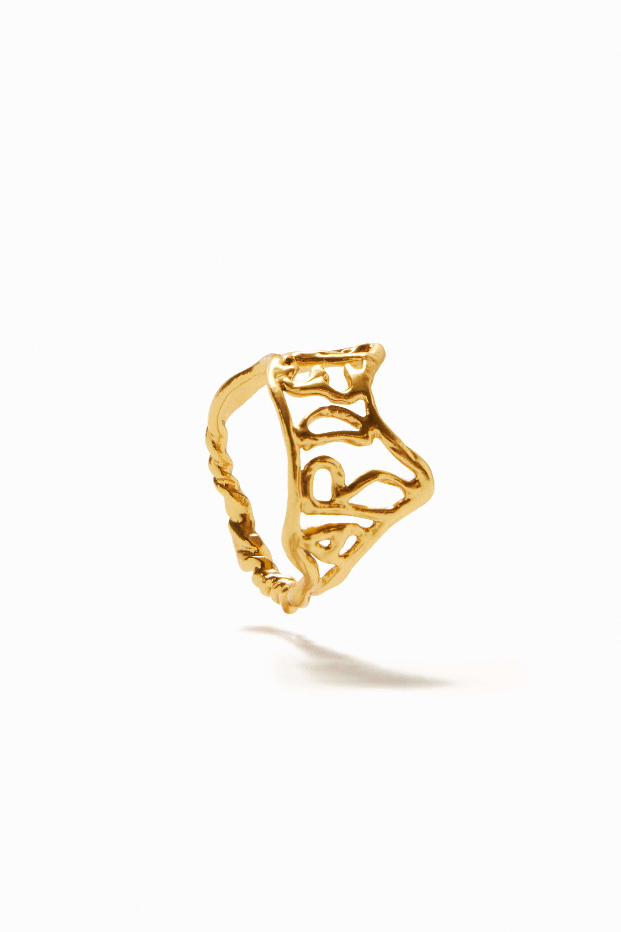 Bague message plaquée or Zalio