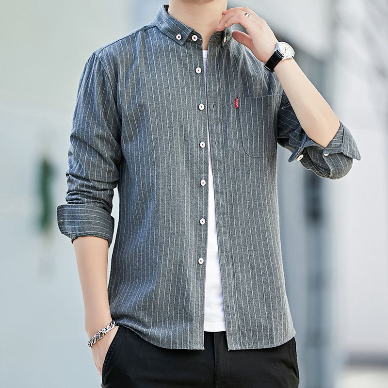 YIKES - Lang mouwen krijtstreep shirt