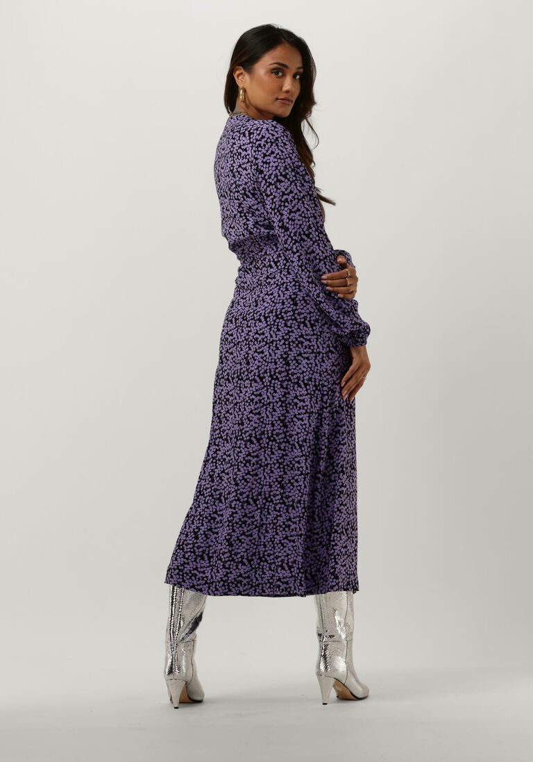 MODSTR\u00D6M paarse modstr&ouml;m midi jurk chesli md print wrap dress