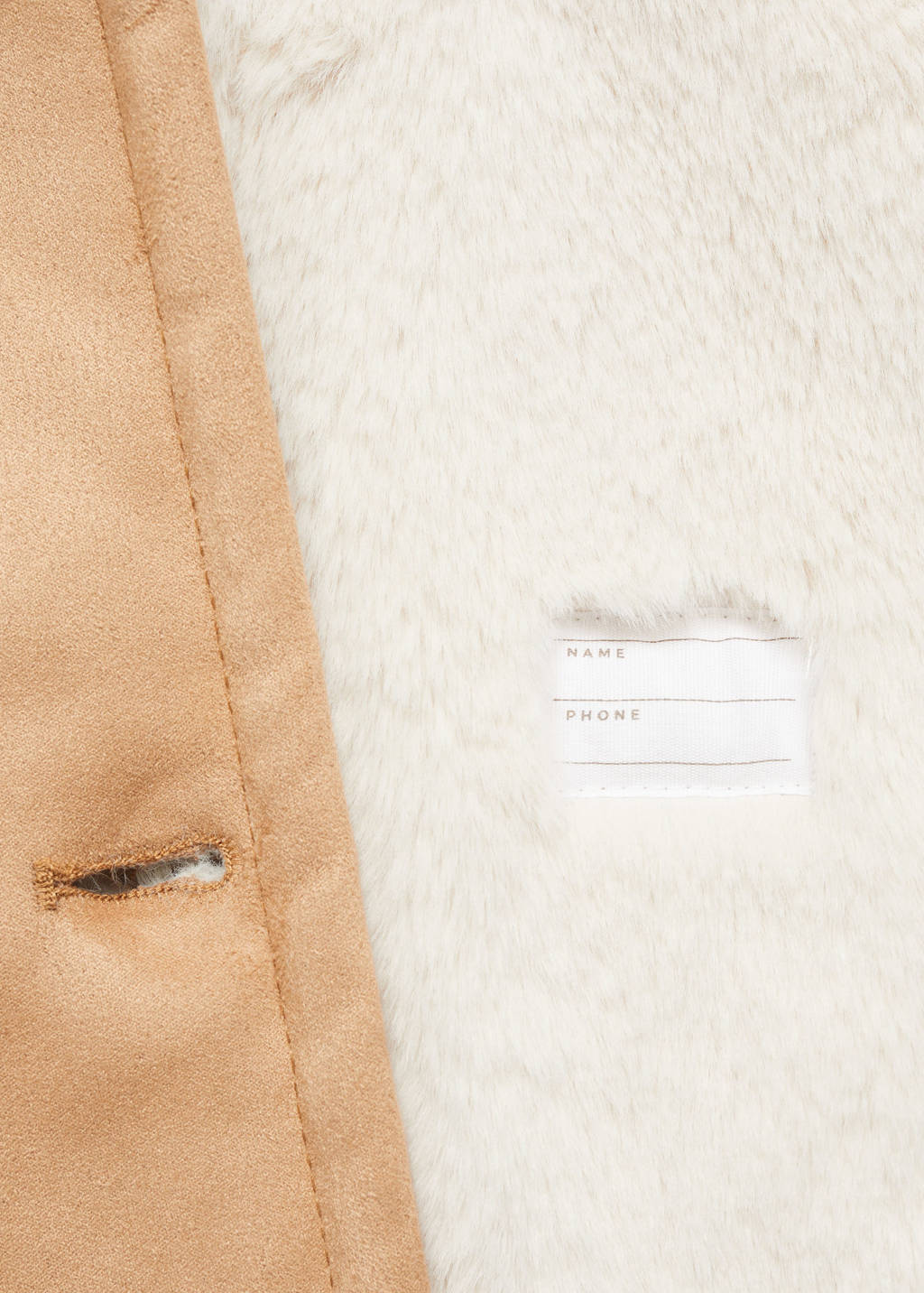 Mango Kids winterjas lichtbruin