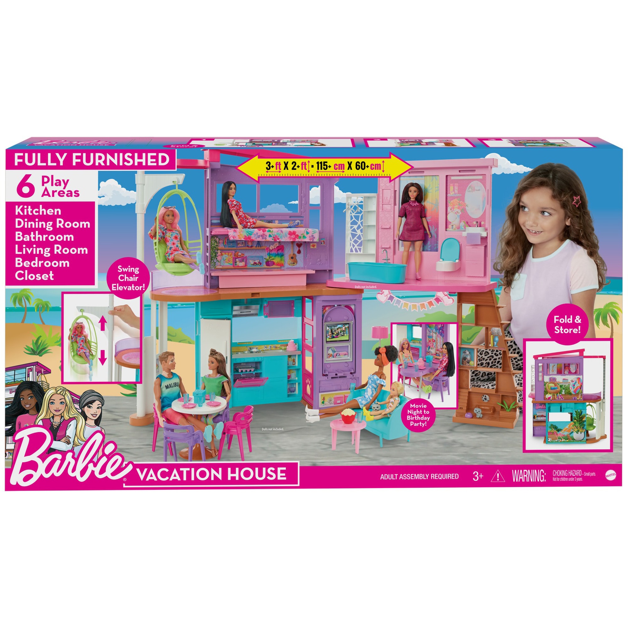 Mattel Spielgebäude Barbie Malibu Haus