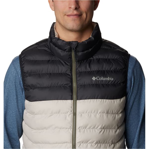 Doudoune randonnée COLUMBIA POWDER LITE VEST DARK STONE/SHARK/STONE GREEN ZIPS