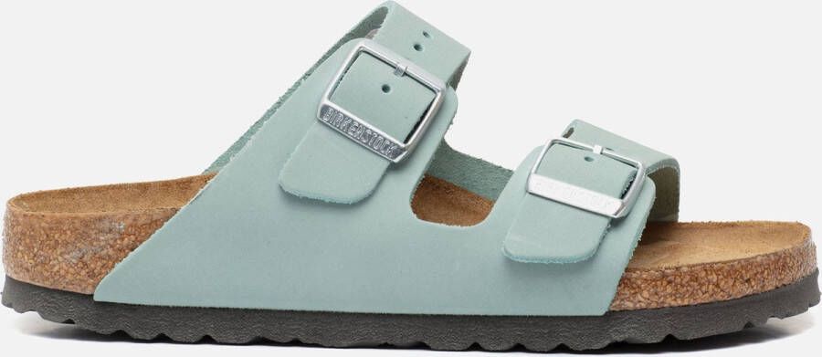 Birkenstock Arizona Dames Slippers Faded Aqua Narrow fit | Aqua | Nubuck