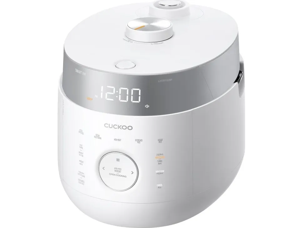 Cuckoo CRP-LHTR1009F, Hvid, 1,8 L, Knapper, Dreje, Berøring, Rustfrit stål, 1305 W, 120 V