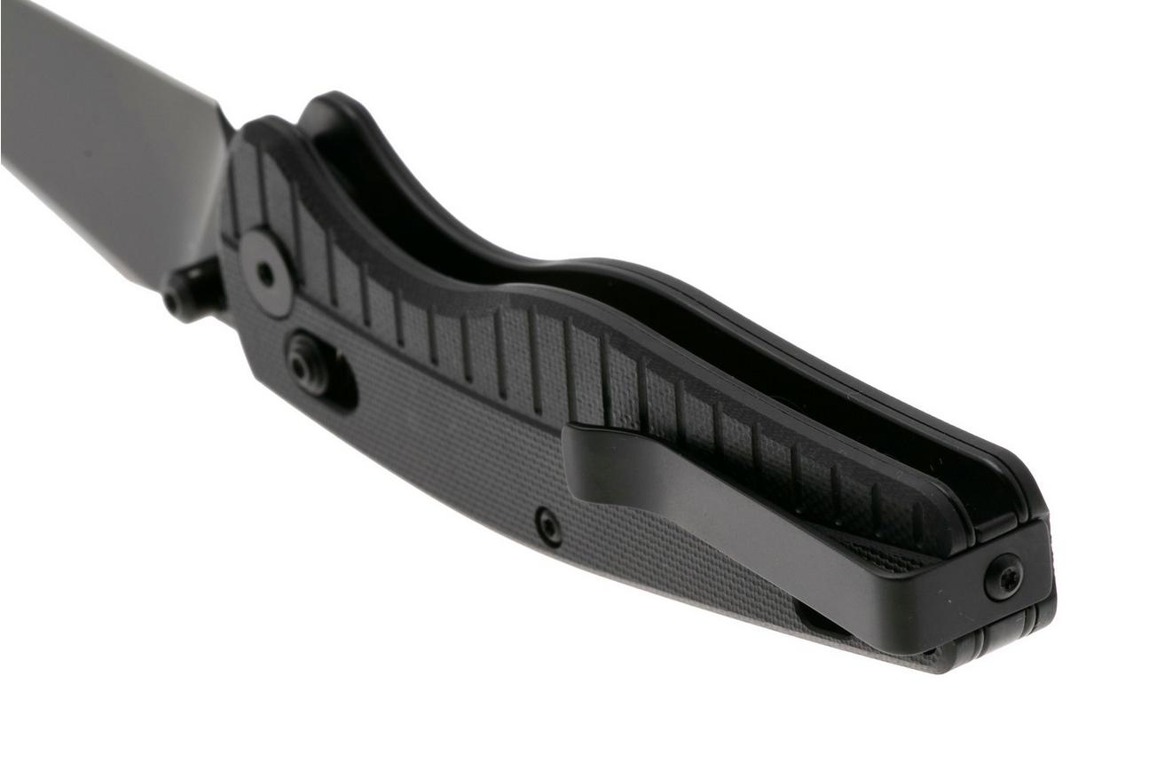 QSP Knife Reptile QS165-C2 PVD 14C28N, Black G10, zakmes