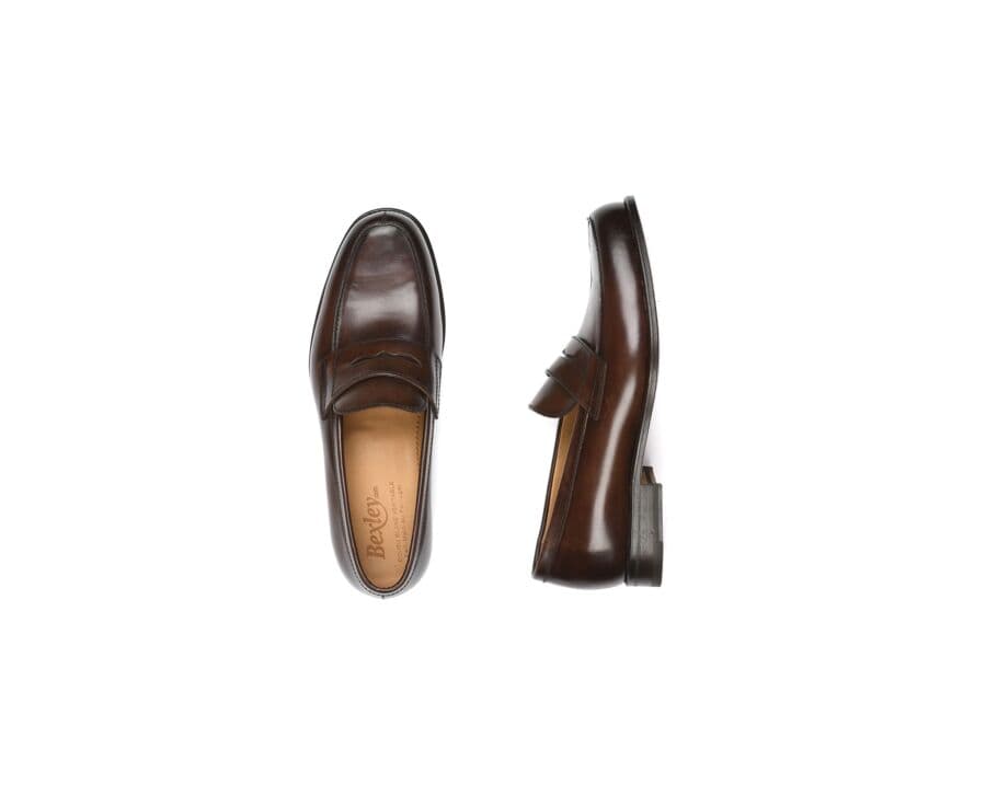 Mocassin homme cuir Chocolat Patiné - WEMBLEY CLASSIC