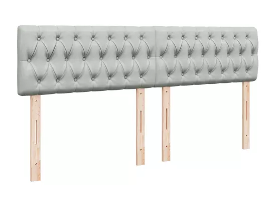Sommier à lattes de lit et matelas Gris clair 180x200cm Velours