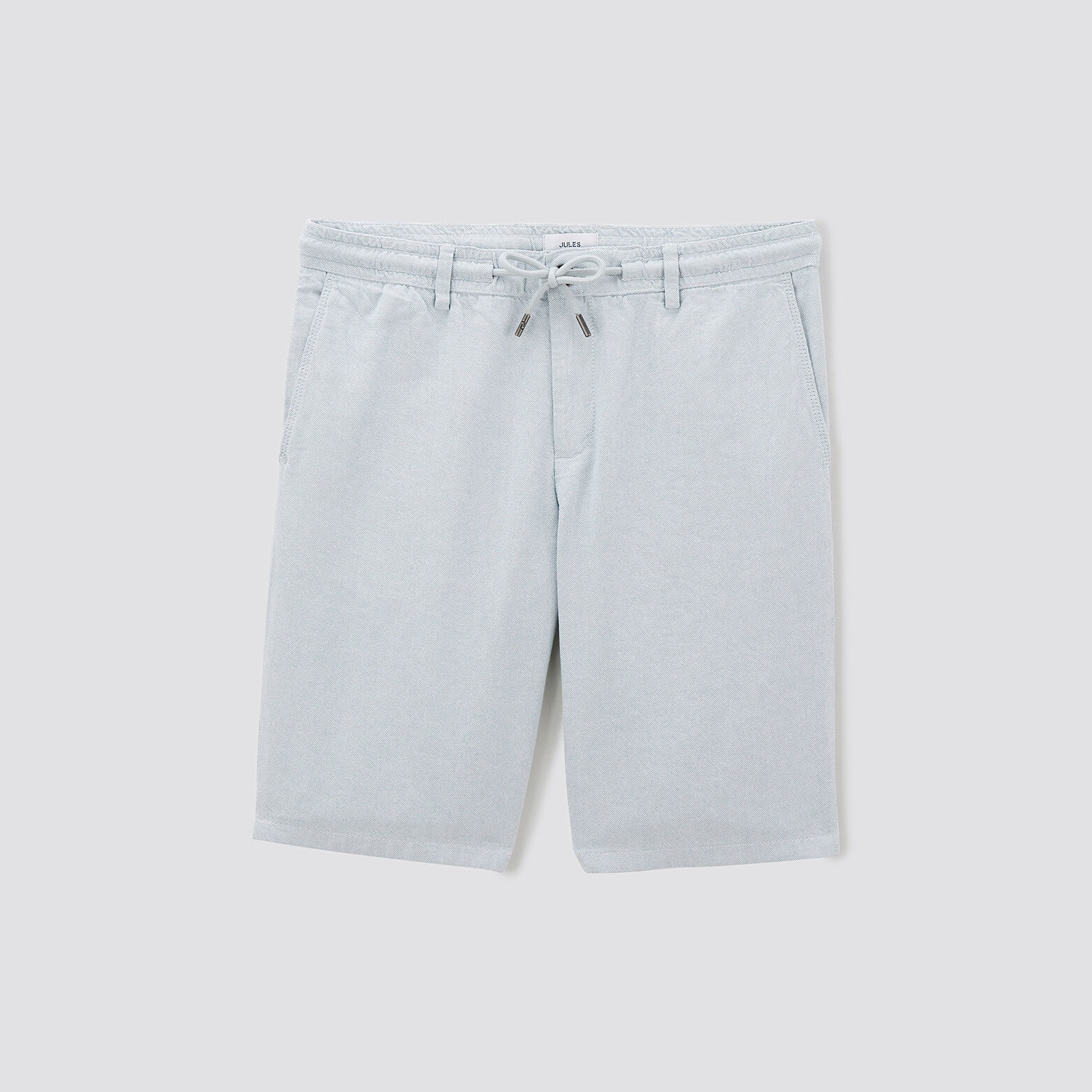 Bermuda uni en coton lin Bleu clair