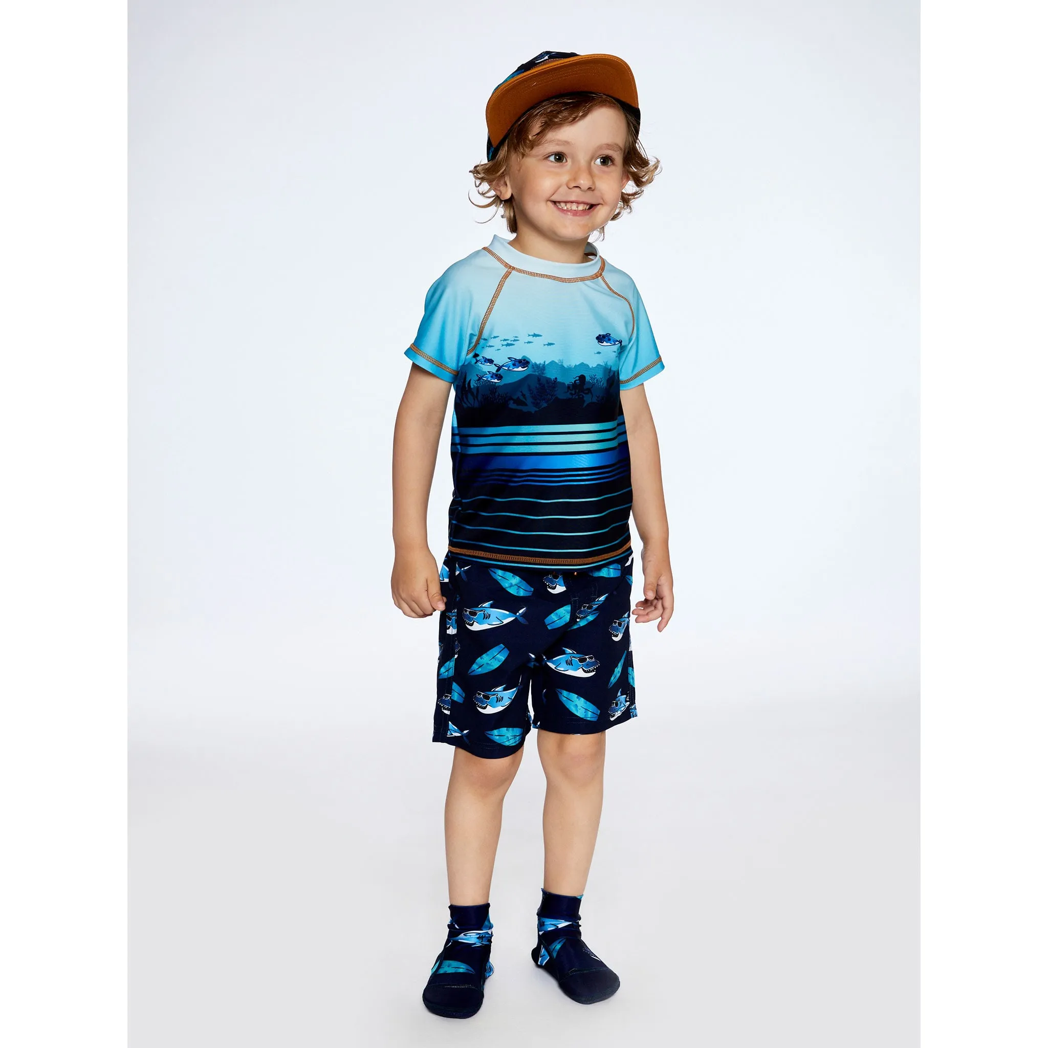 Deux par Deux T-Shirt Maillot Requin 2-6ans