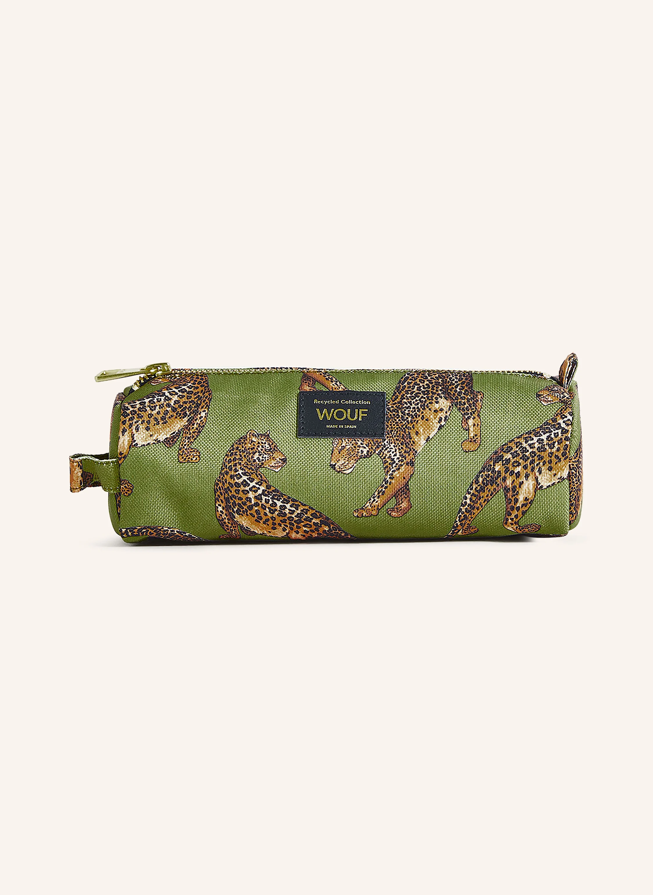WOUF Stiftetui OLIVE LEOPARD